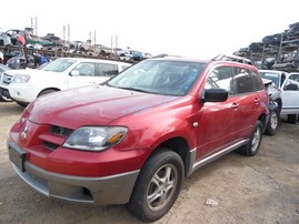 2003 MITSUBISHI OUTLANDER LS BURGUNDY 2.4L AT 4WD 183854